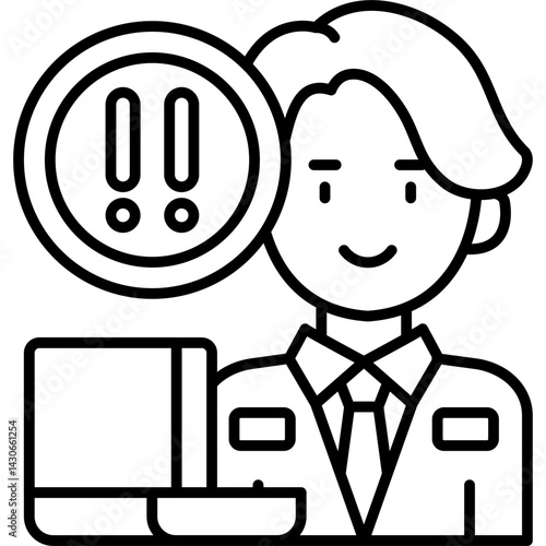 Exhausted Icon Vector Element