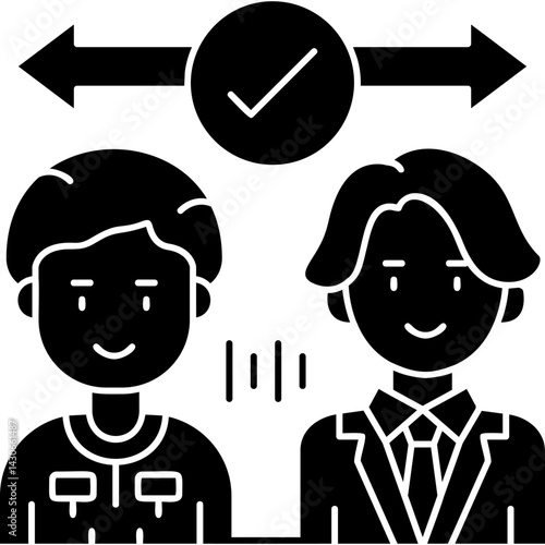 Social Distancing Icon Vector Element