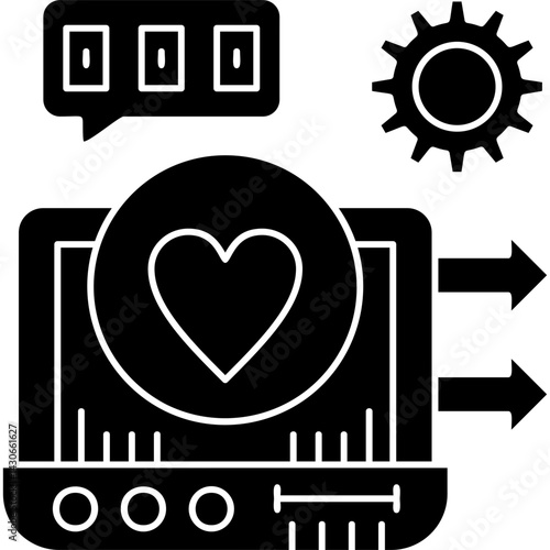 Online Heart Share Icon Vector Element