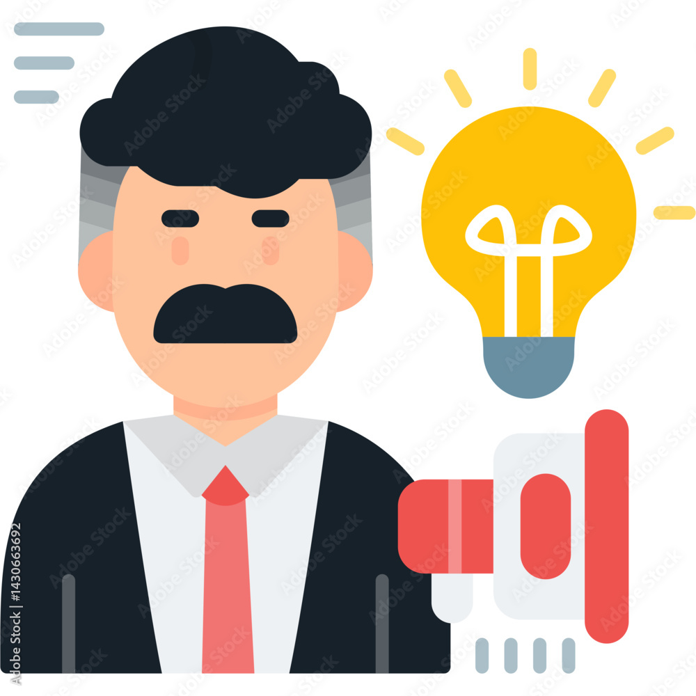 Think Idea Icon Vector Element Think Idea Icon Vector Element