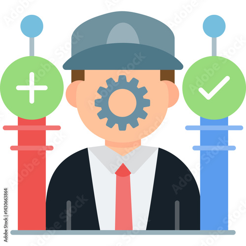 Decision Maker Icon Vector Element