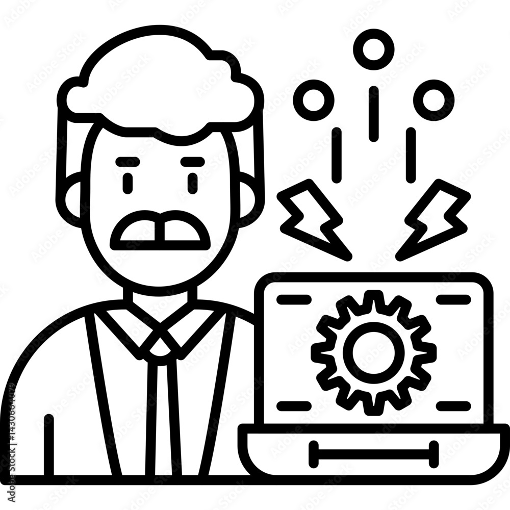 Stress Icon Vector Element Stress Icon Vector Element