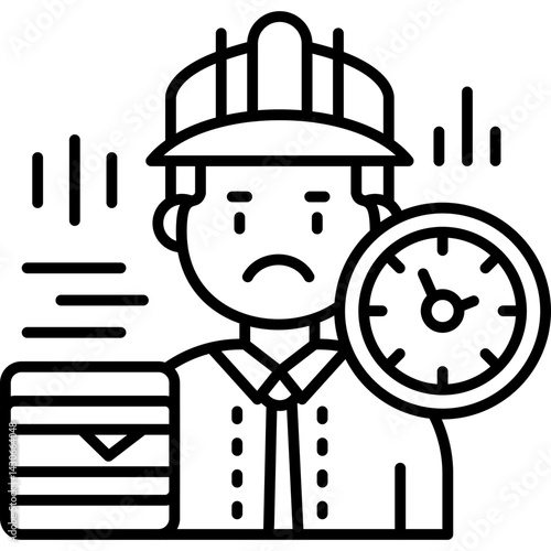 Overwork Icon Vector Element