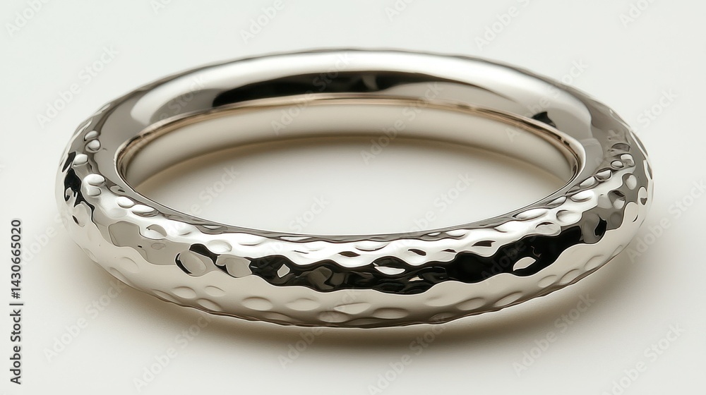 Elegant Hammered Silver Bangle Bracelet: A Luxurious Accessory Elegant Hammered Silver Bangle Bracelet: A Luxurious Accessory