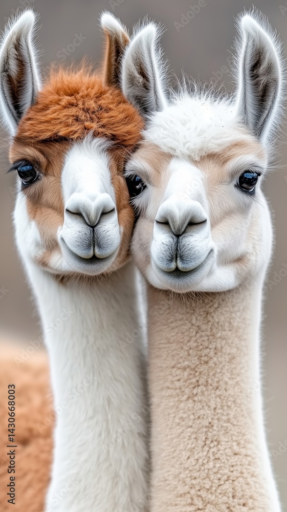 Obraz premium Llama Wild Animal Portrait In A Natural Environment