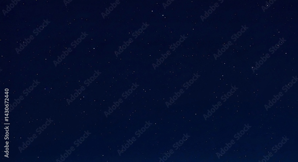 Fototapeta premium Minimalist Starry Night Serene Background Tiny White Dots Deep Navy Blue Sky Tranquil Celestial Scene