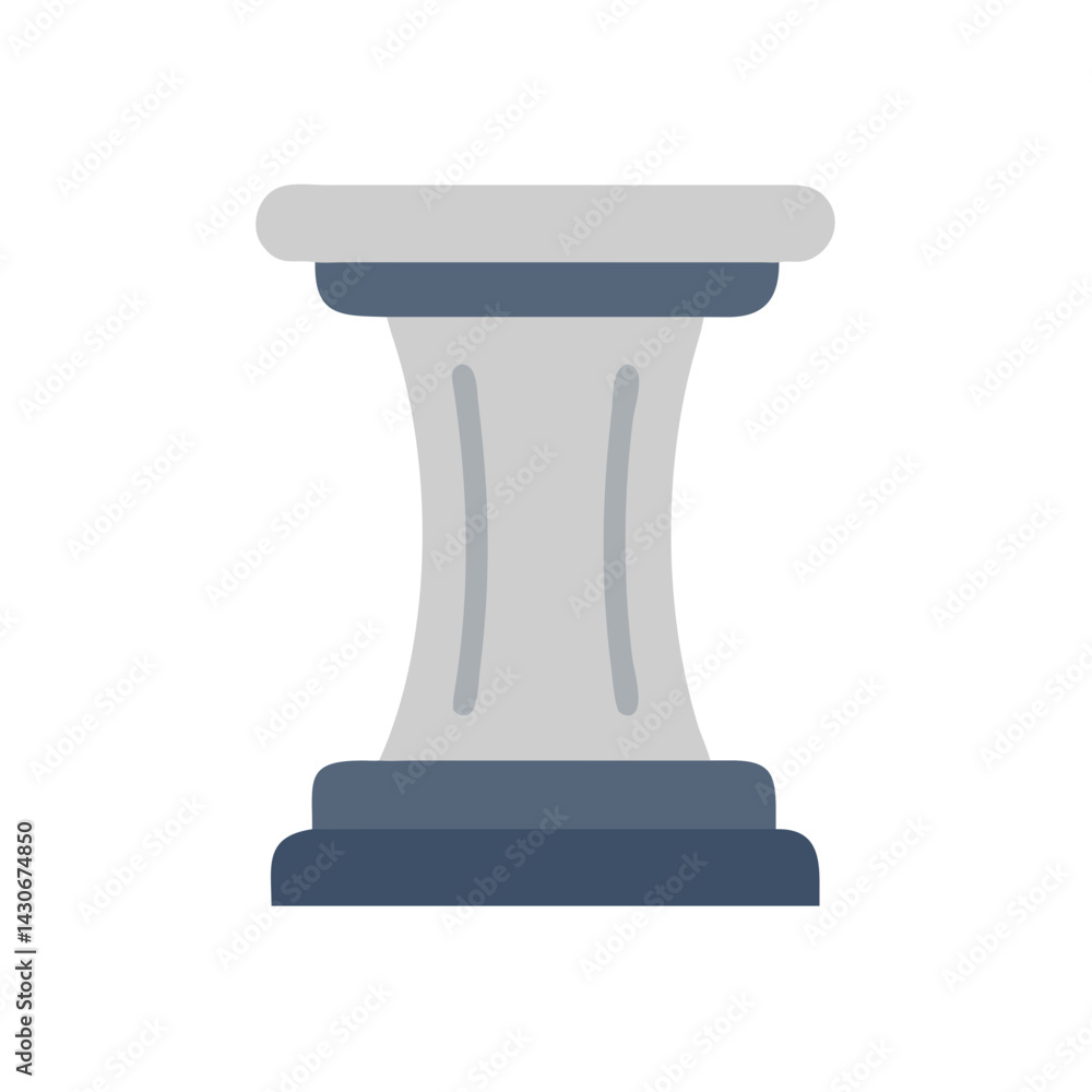 Simple Flat Design Pedestal Illustration on Black Background Simple Flat Design Pedestal Illustration on Black Background