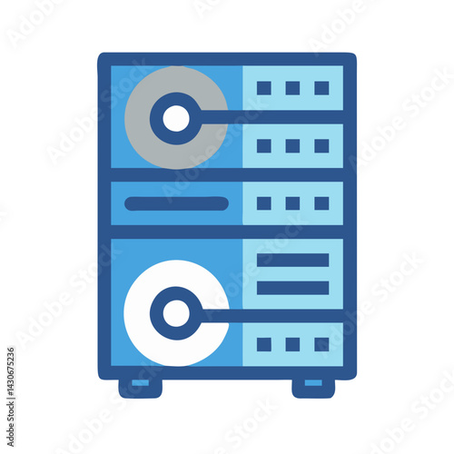 Computer server, database, hosting, network data storage icon