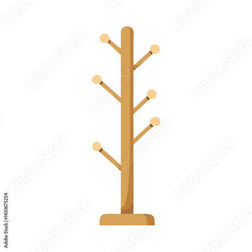 Cartoon wooden coat rack, clothes hanger for home