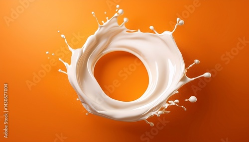Obraz na płótnie milk splash on background w salonie