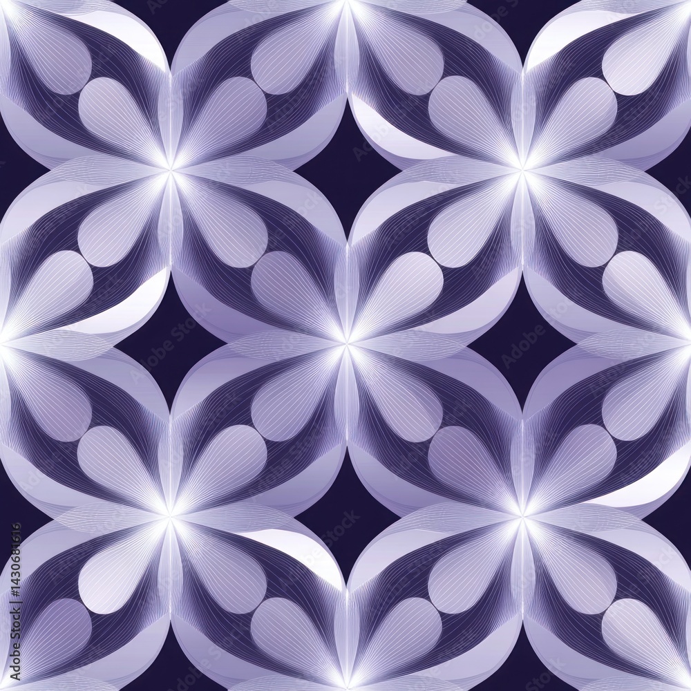 Seamless purple floral pattern, abstract background, geometric design, repeating texture. Seamless purple floral pattern, abstract background, geometric design, repeating texture.