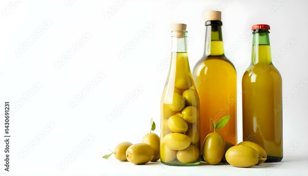 olives bottles on a white background olives bottles on a white background