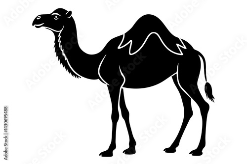 camel silhouette vector, camel icon black vector 