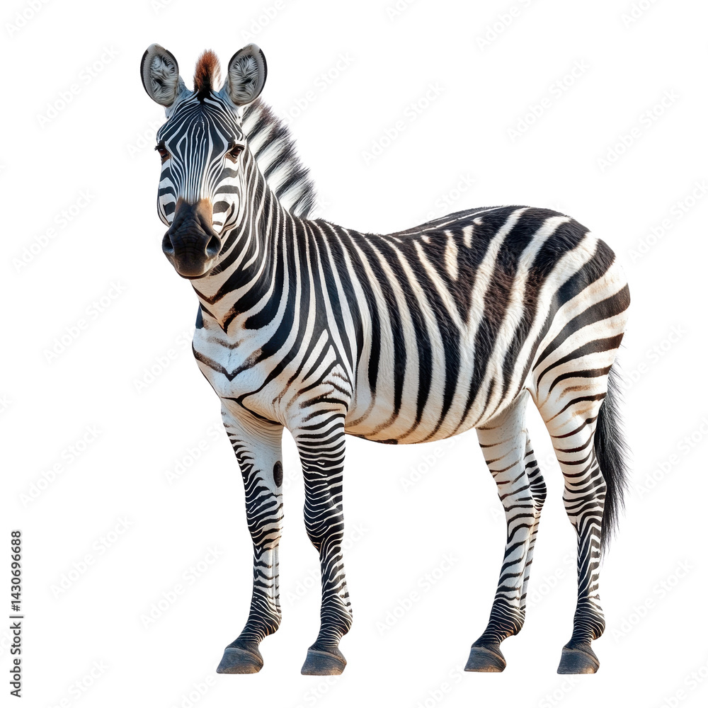 Fototapeta premium zebra isolated on transparent background.