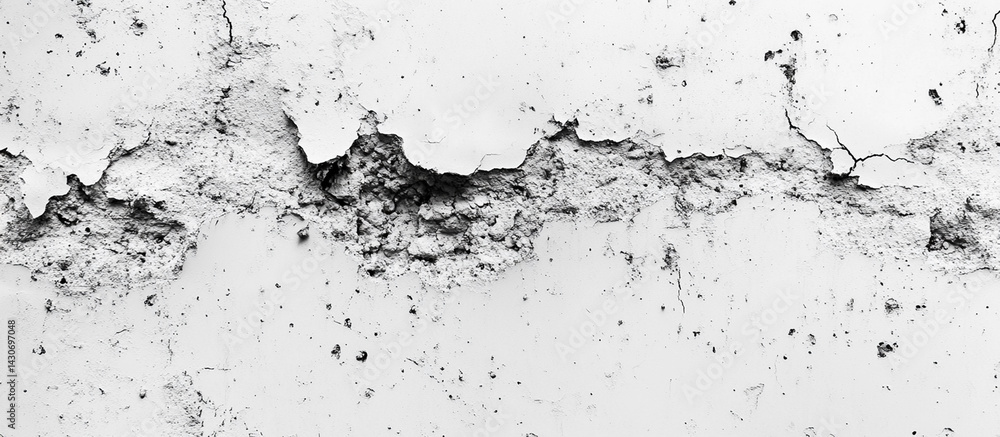 Fototapeta premium Cracked White Painted Surface Texture.