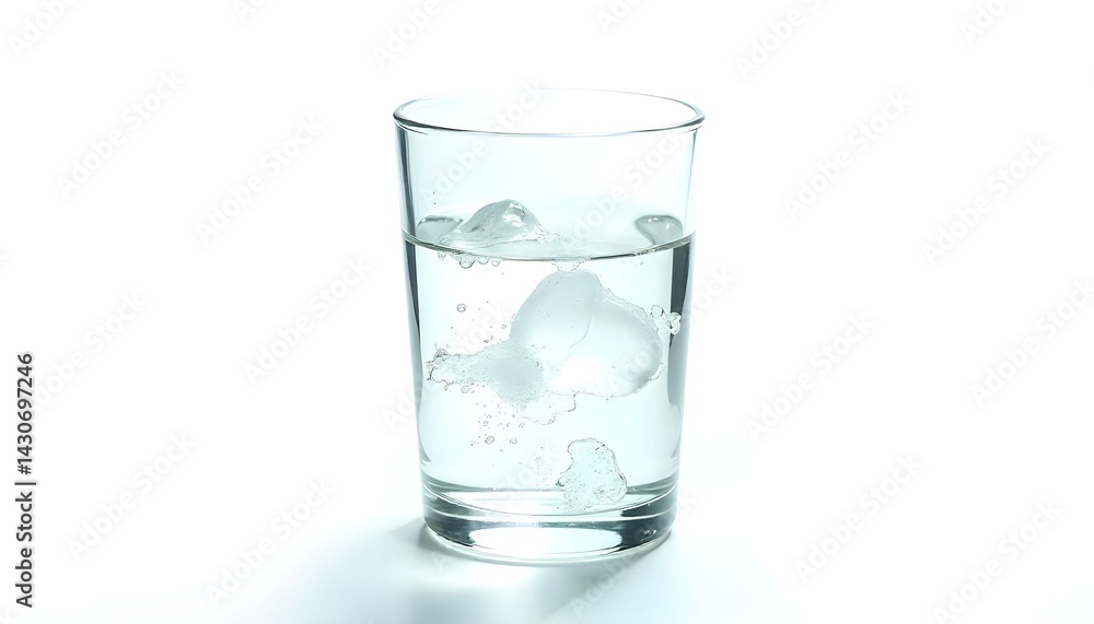 Glass of drinking water isolated on a white background Glass of drinking water isolated on a white background