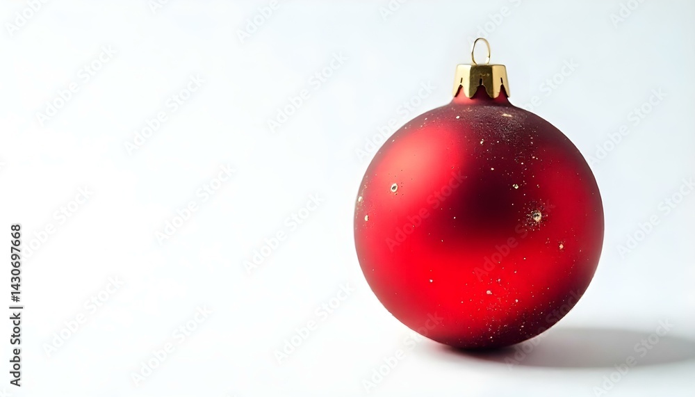 red christmas ball, isolated on white background red christmas ball, isolated on white background