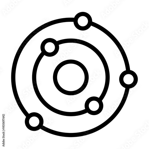 Tableau sur toile Isotope Vector Line Icon Design