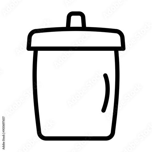 Crucible Vector Line Icon Design