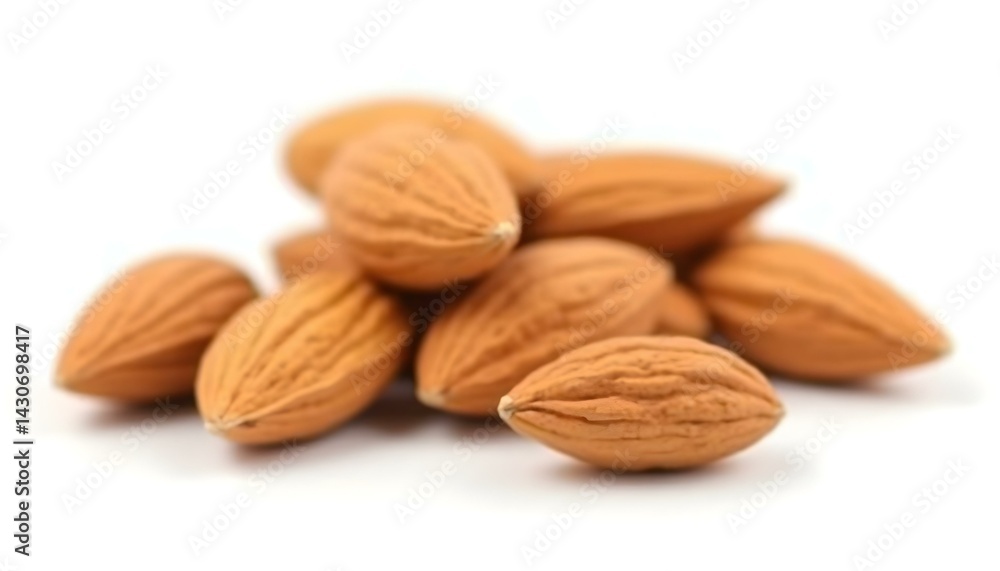 almonds nuts isolated on a white background almonds nuts isolated on a white background