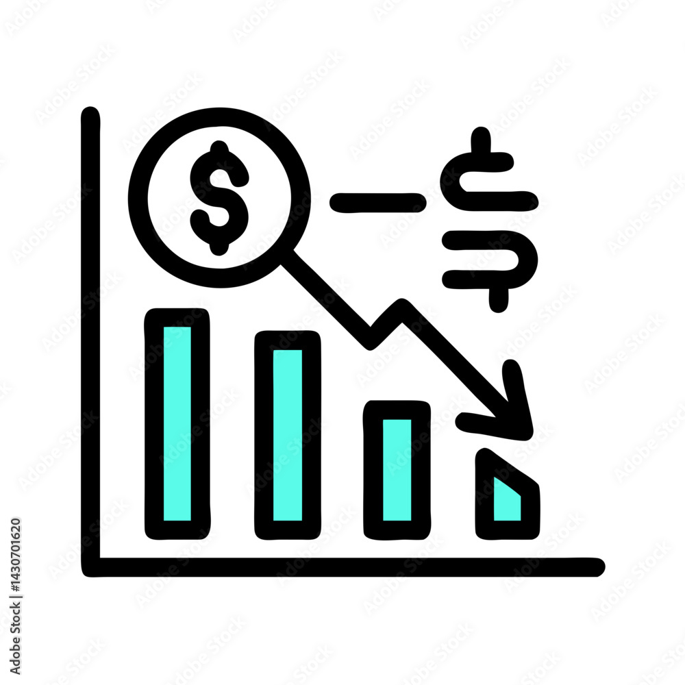Turquoise bars on black background illustration showing descending values Turquoise bars on black background illustration showing descending values