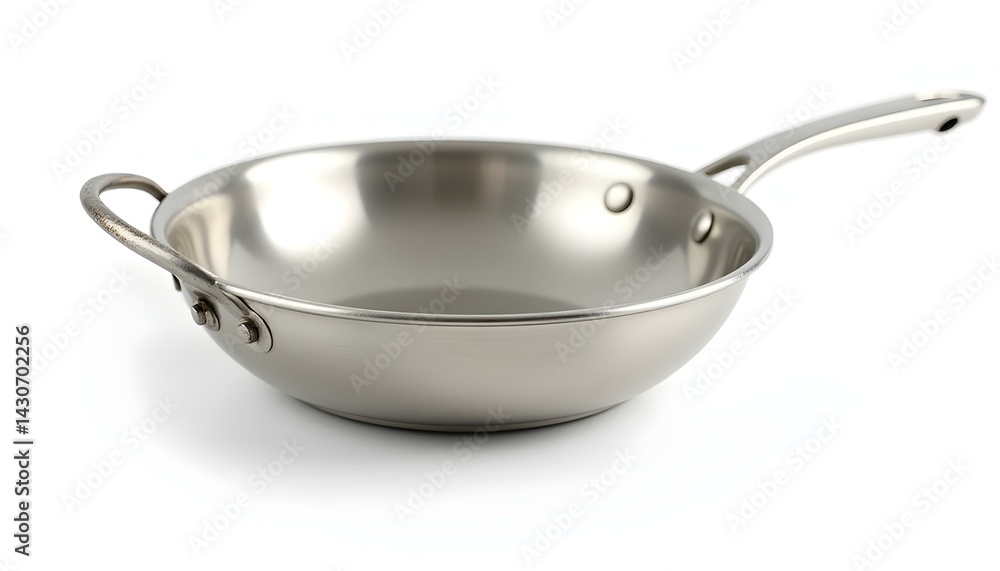 Stainless pan isolated on white background Stainless pan isolated on white background