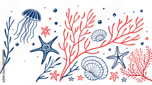 seamless pattern with fishes