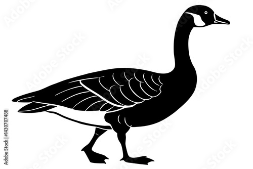 goose silhouette vector on white background