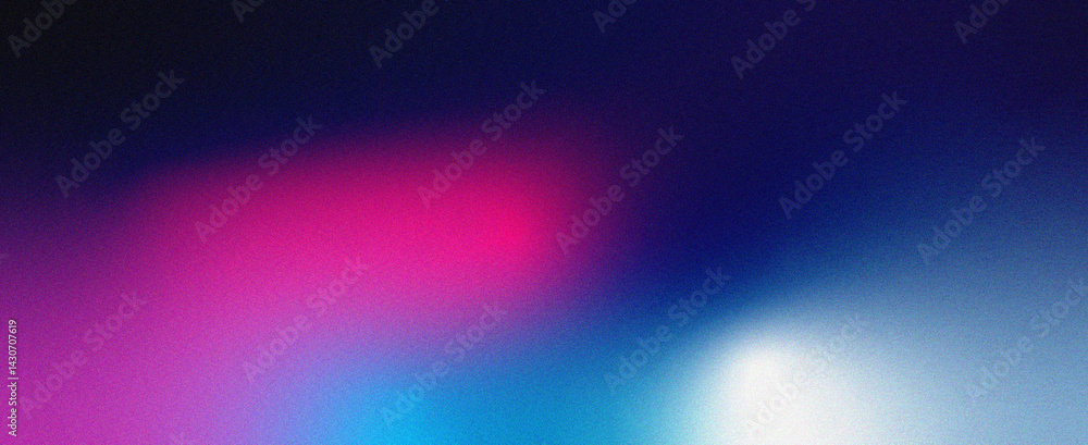 Obraz premium Smooth flowing gradient of white, blue, pink, and dark blue with subtle grain, digital art background