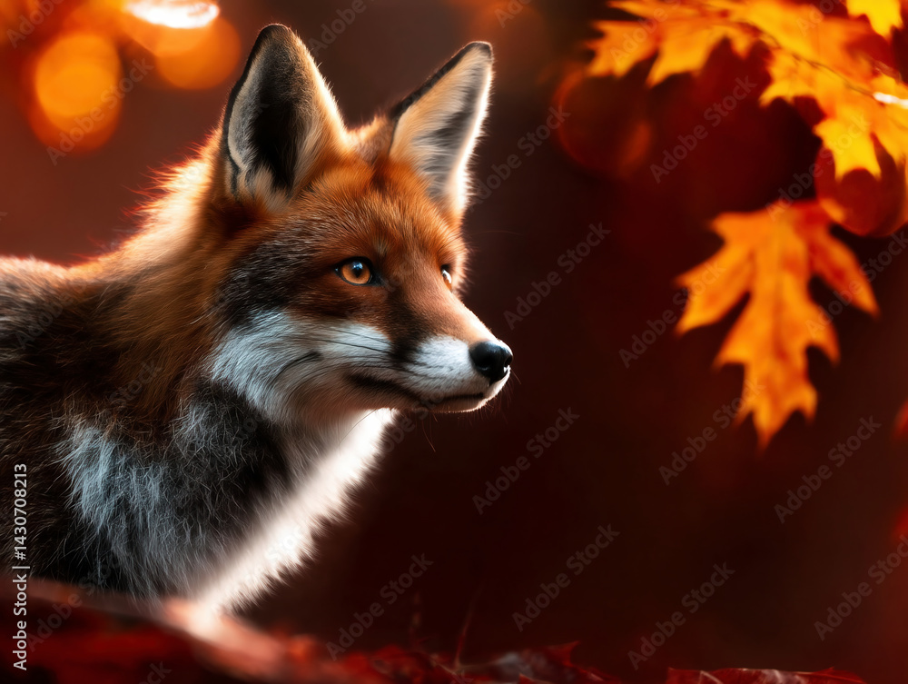 Fototapeta premium red fox in the wild