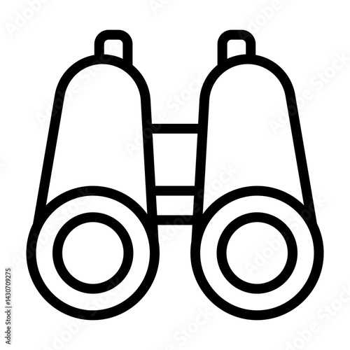 Binoculars Vector Line Icon Design