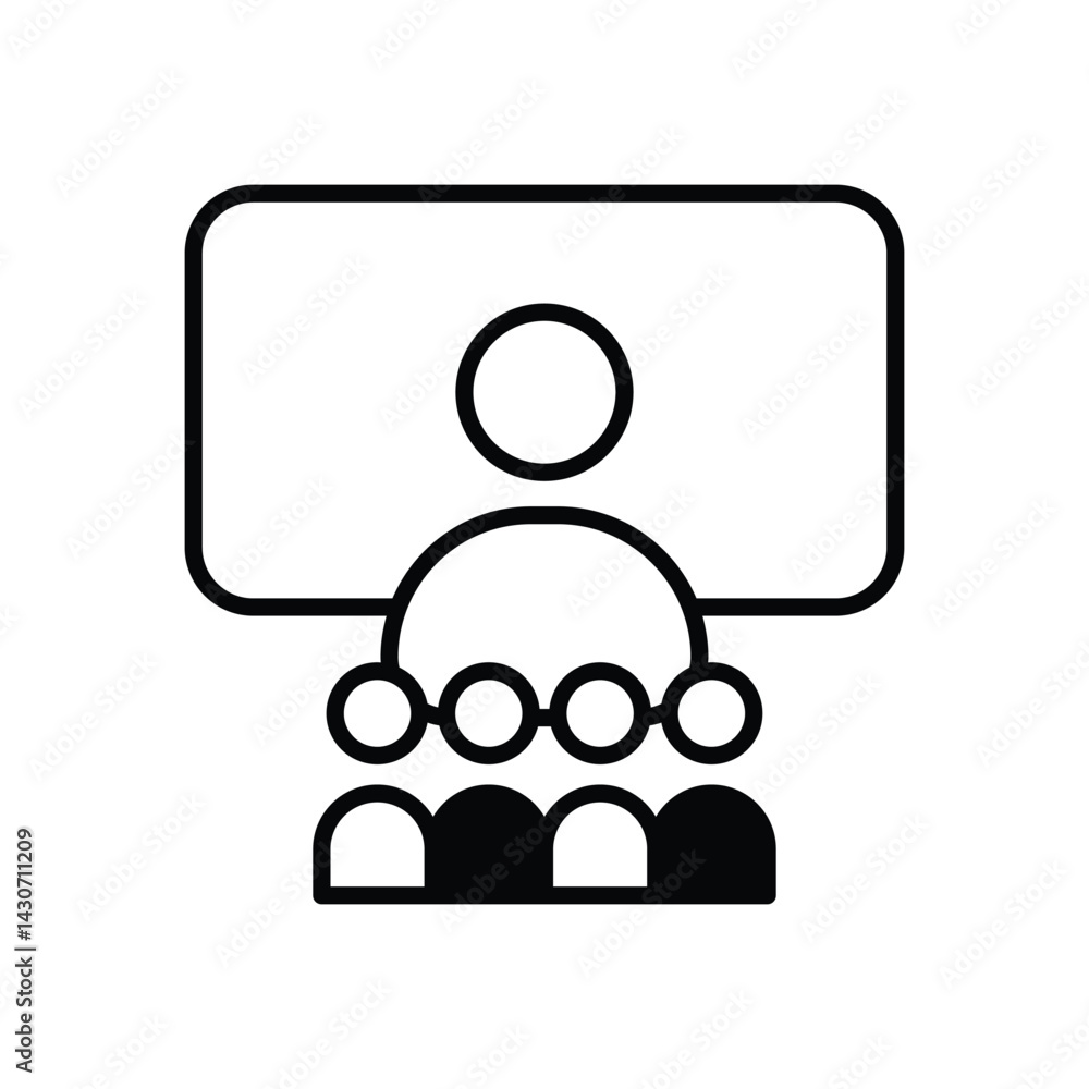 Conference icon vector stock illustration Conference icon vector stock illustration