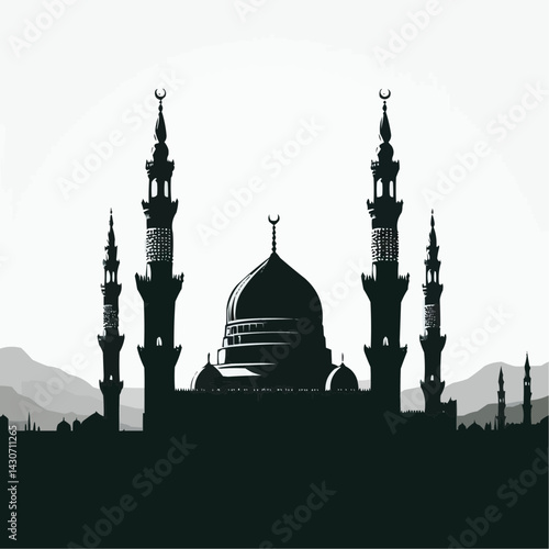 silhouette of mosque in istanbul