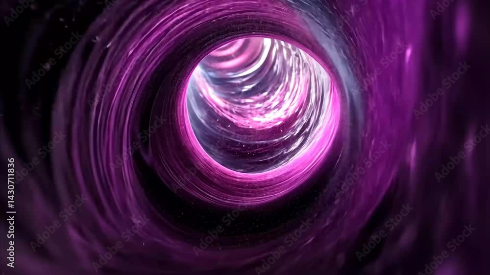 Journey through a cosmic wormhole in a futuristic space environment, Flight through space wormhole Futuristic interior corridor 3D render seamless Journey through a cosmic wormhole in a futuristic space environment, Flight through space wormhole Futuristic interior corridor 3D render seamless