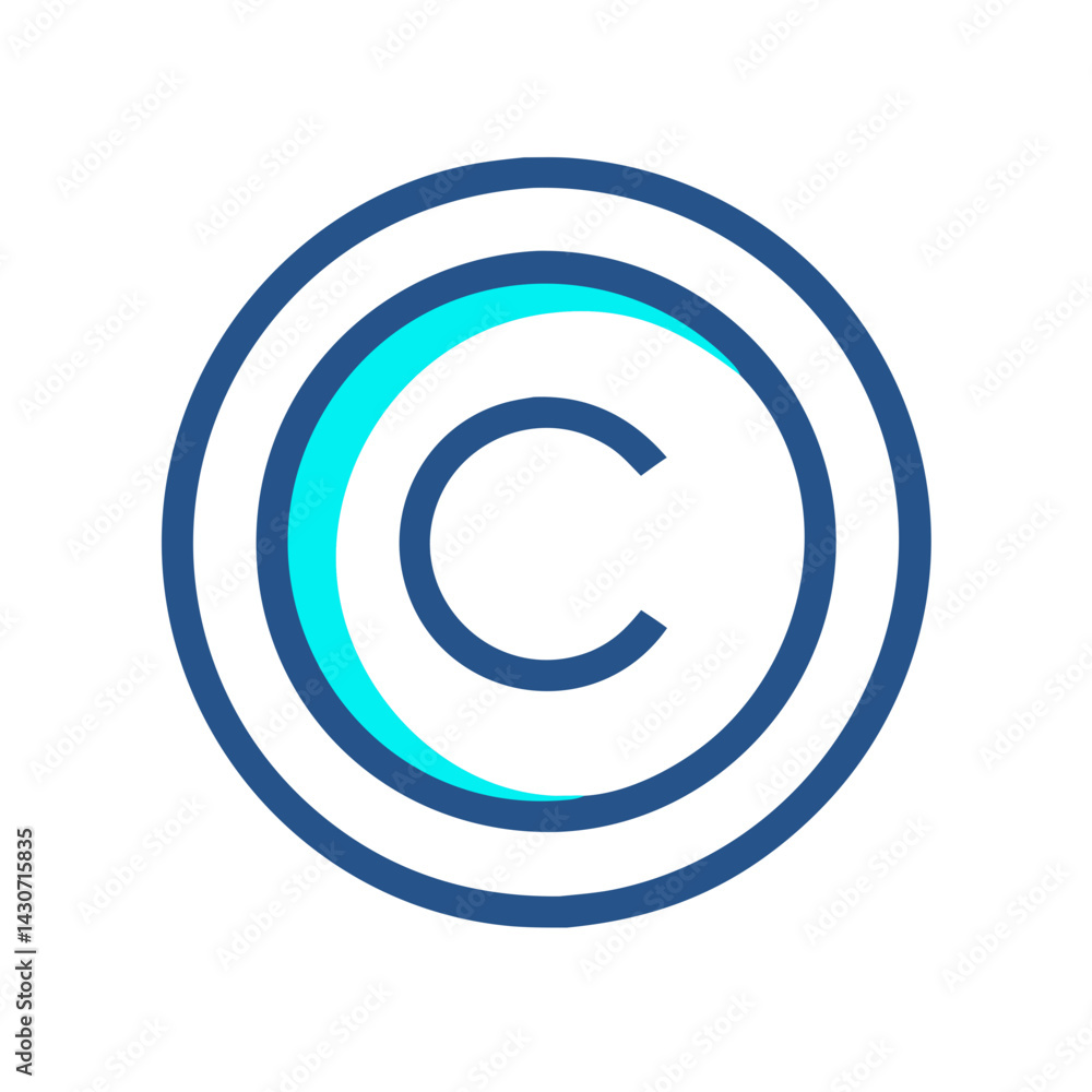 Abstract circular design with C on a black background Abstract circular design with C on a black background