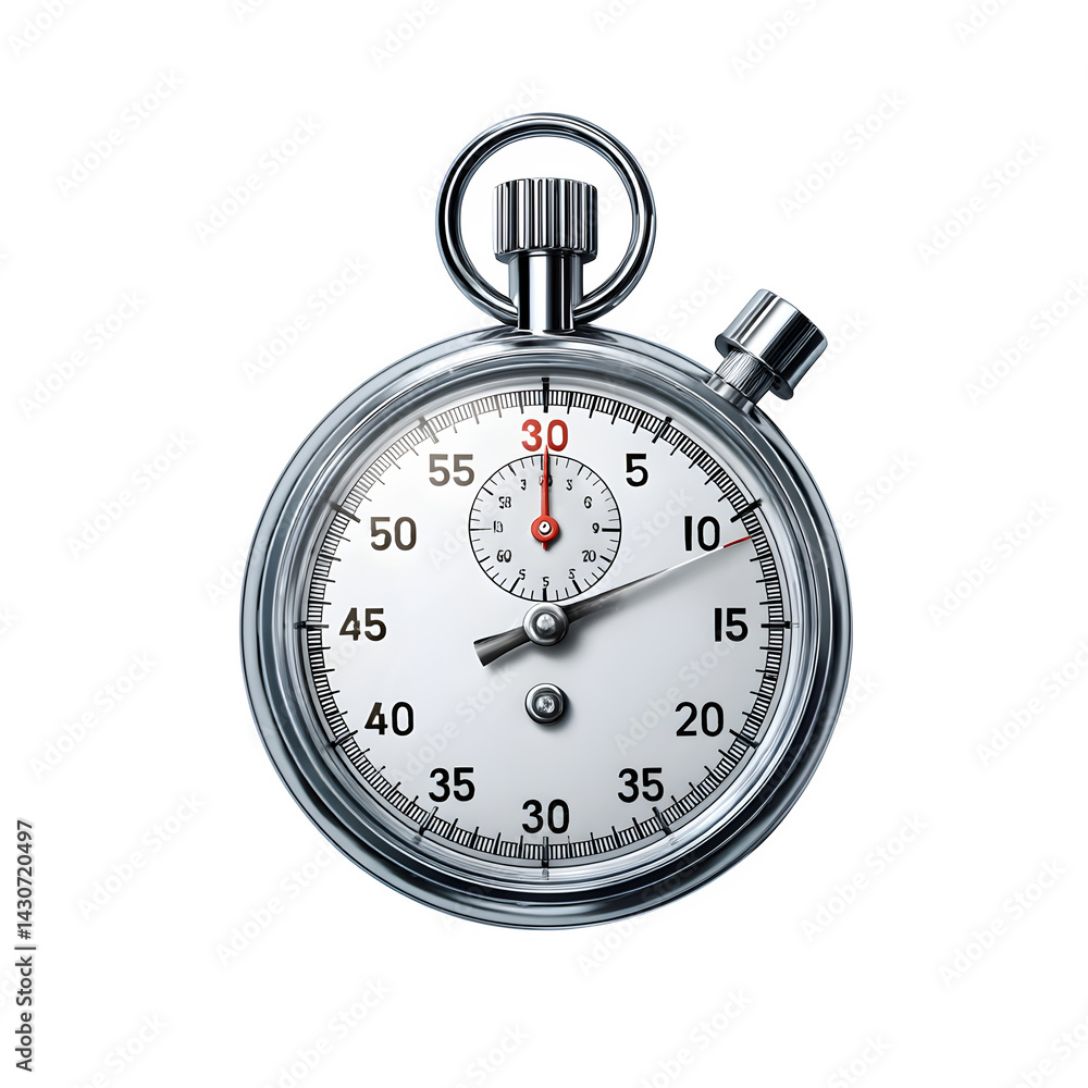 Stopwatch showing ten seconds isolated on transparent background Stopwatch showing ten seconds isolated on transparent background