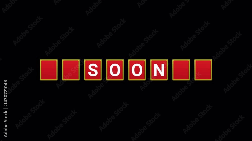 Stream Starting Soon Text Animation. Box Title Reveal. Transparent Background. Minimal Clean Look. Alpha Channel. Perfect for Promo, Commercial, Event, Sale, Social Media.
