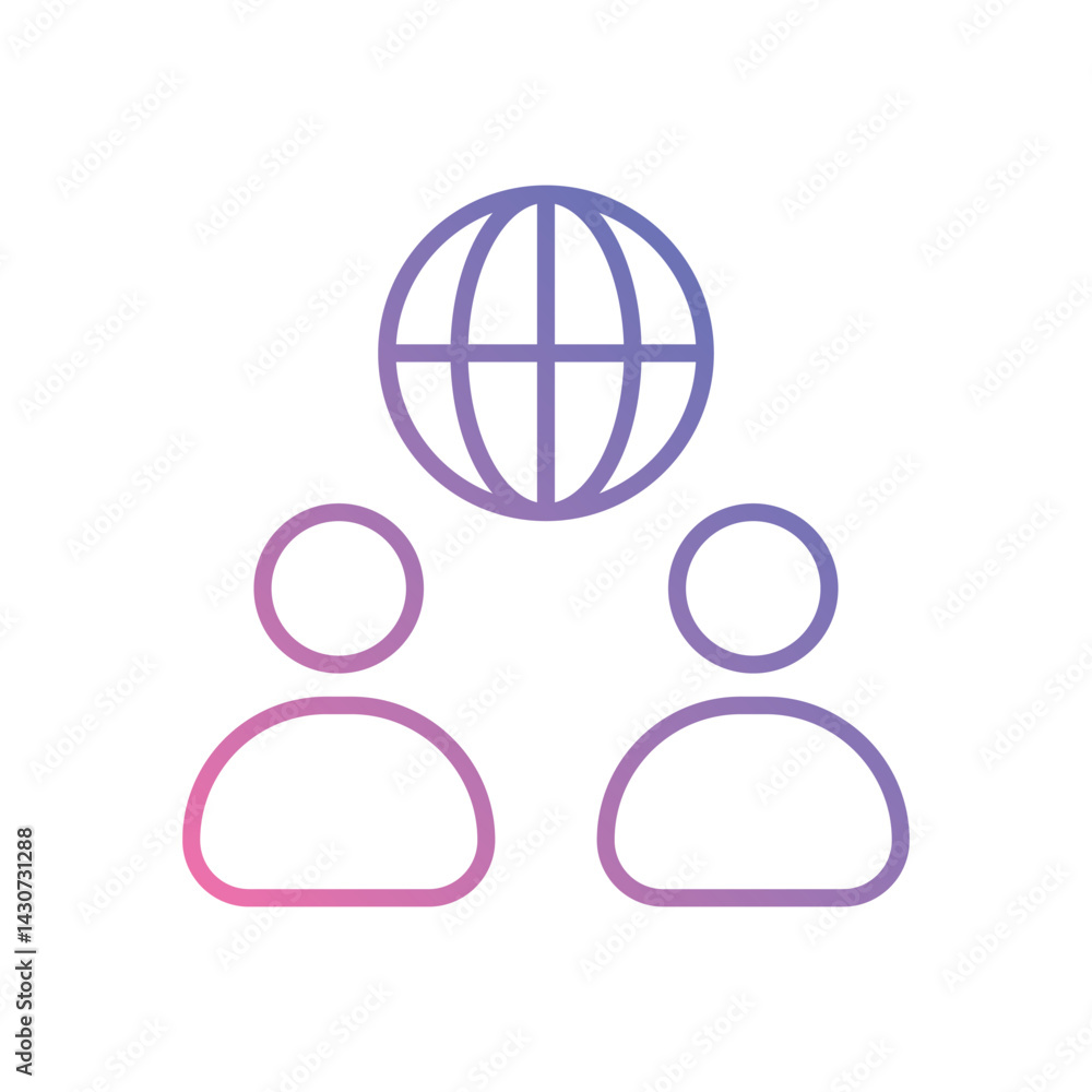 Global Connection icon vector stock illustration Global Connection icon vector stock illustration