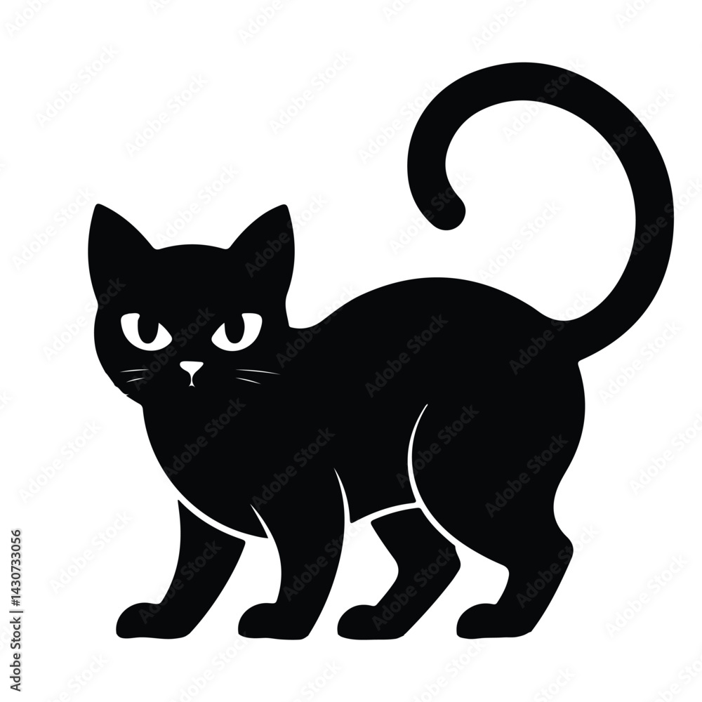 The cat vector set with white background The cat vector set with white background