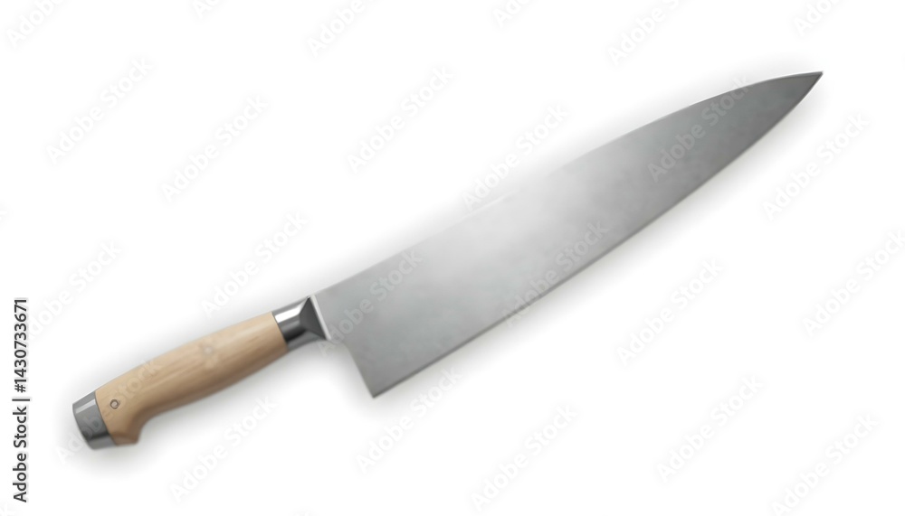 Stainless steel santoku knife isolated on white background Stainless steel santoku knife isolated on white background