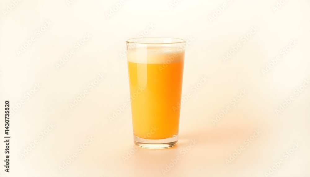 glass of peach juice isolated on a white background glass of peach juice isolated on a white background