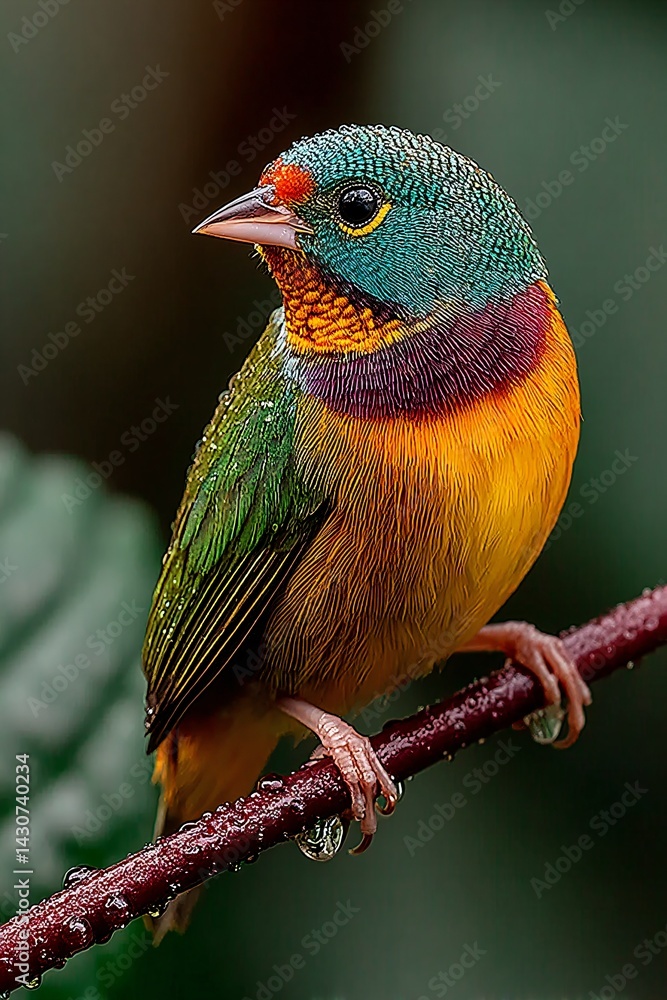 a cute colorful paradise bird