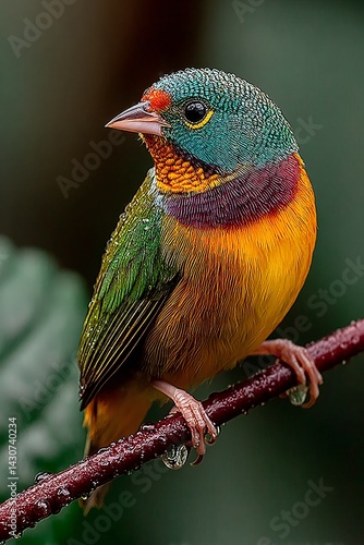 Obraz na płótnie a cute colorful paradise bird w salonie
