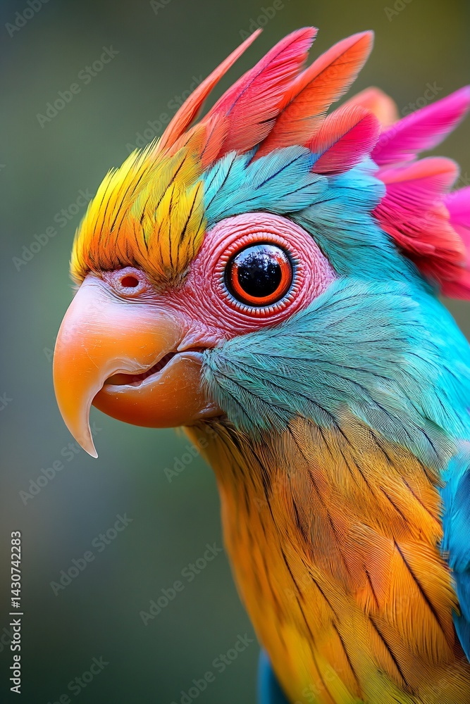 a cute colorful paradise bird