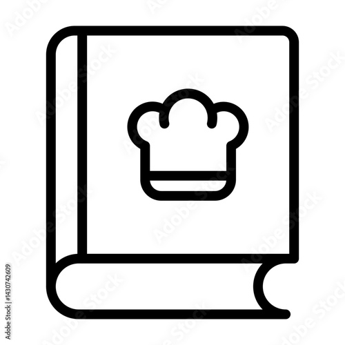 Cookbook Vector Line Icon Design