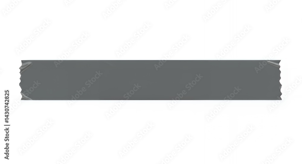 Gray Adhesive Tape Strip on White Background for Creative Projects Gray Adhesive Tape Strip on White Background for Creative Projects