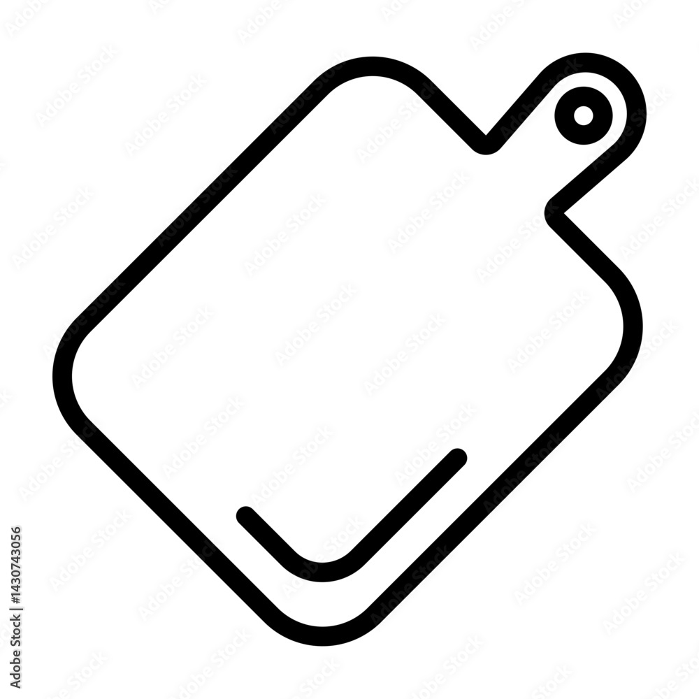 Cutting Board Vector Line Icon Design Cutting Board Vector Line Icon Design