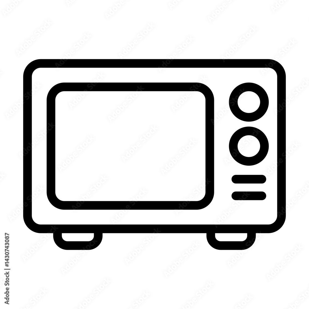 Microwave Vector Line Icon Design Microwave Vector Line Icon Design