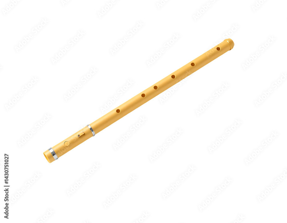 A realistic flute, ready for musical performance on a transparent background. A realistic flute, ready for musical performance on a transparent background.