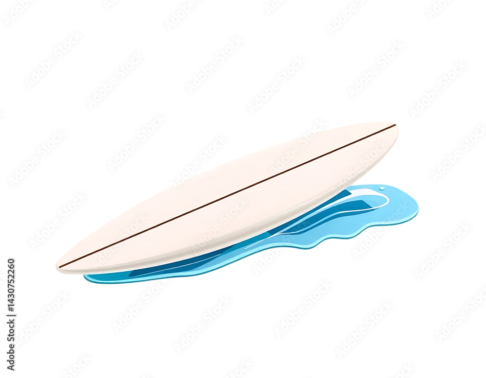 Surfboard on a wave Surfboard on a wave